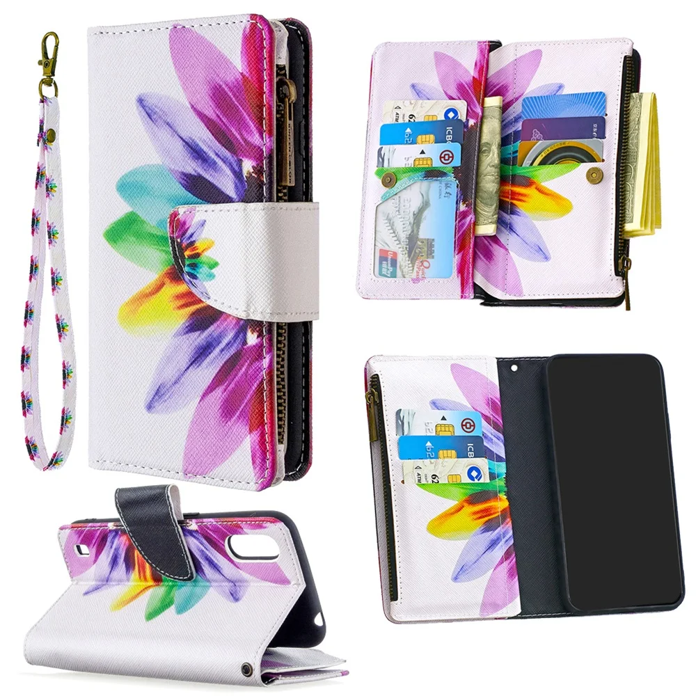 

Flip Case For Samsung Galaxy A20 A30 A72 A52 A32 A12 A21 A71 A51 A41 A40 A21 A02S M11 M10 Leather Case Zipper Wallet Phone Cover