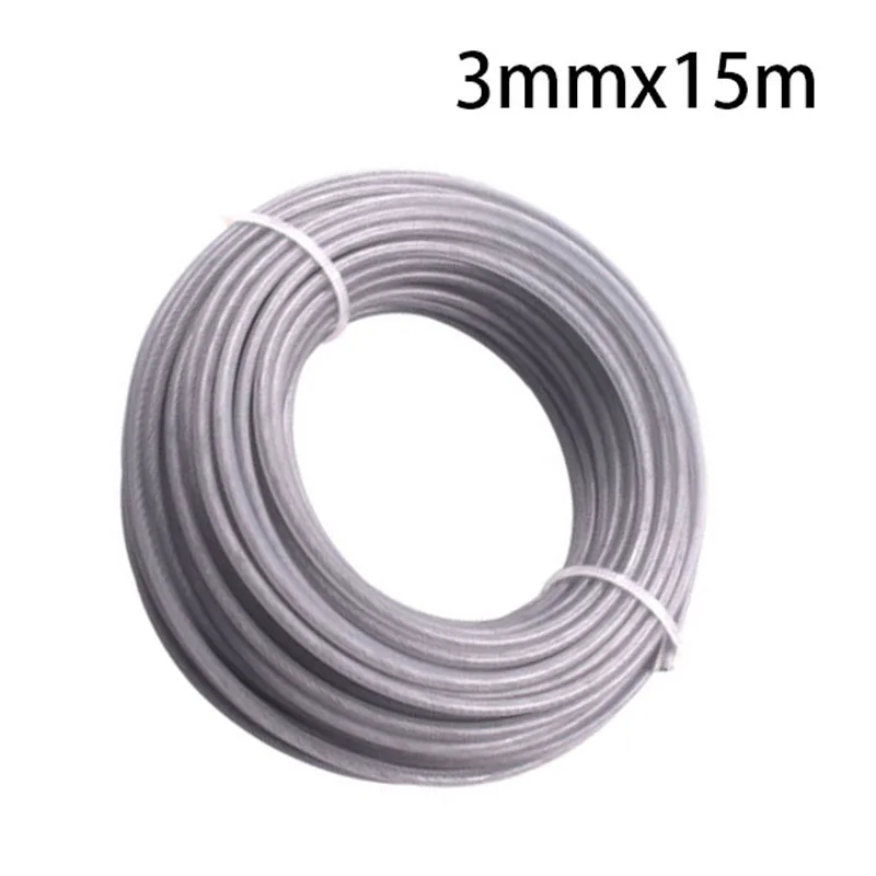 15m Trimmer Wire Cord Line Strap For Lawn Mowers Trimmer Strimmer Brush Cutter Garden Power Tools Parts
