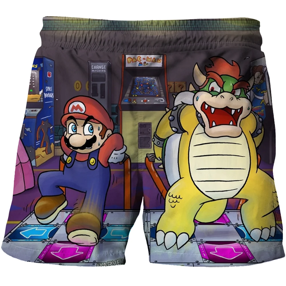 

2021 Cartoon Boy Short Polyester Cute Thin Boys Shorts For Kids Shorts Children Summer Beach Loose Shorts Casual 4-14yrs