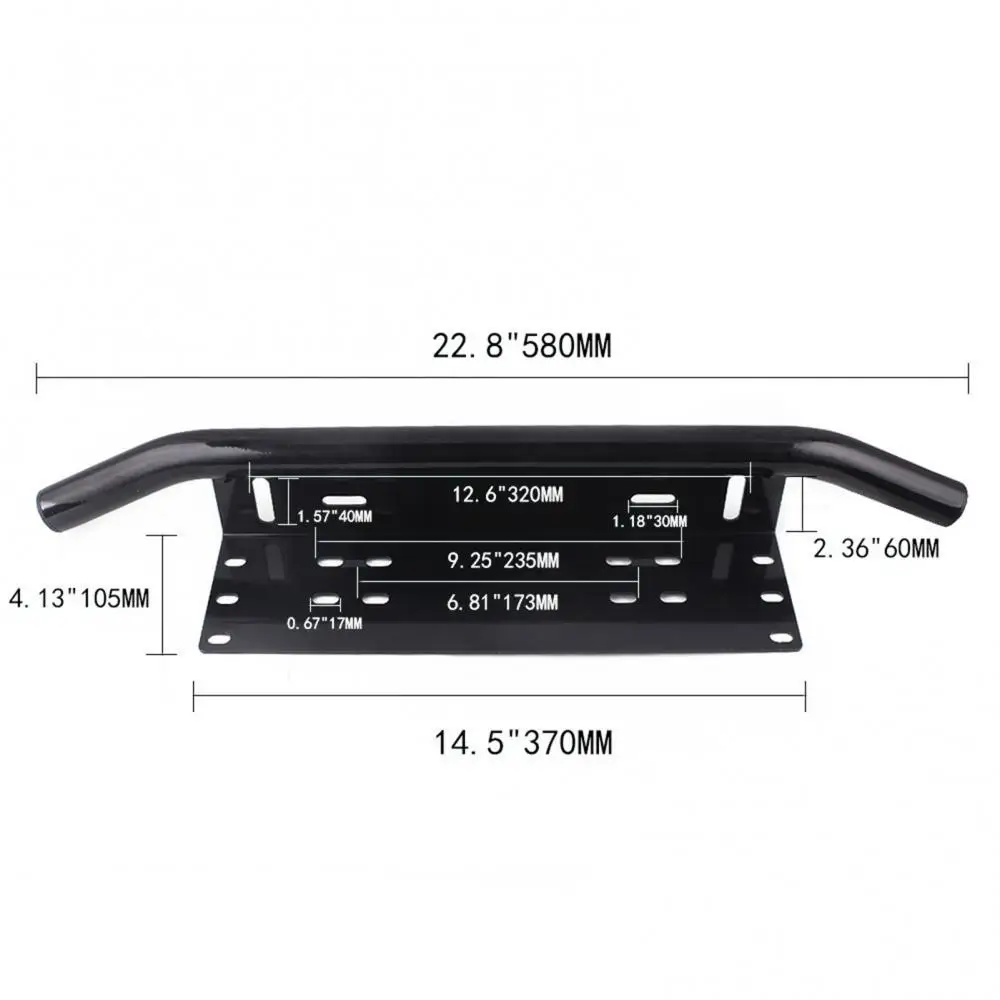

45% Hot Sales!!! Automobile Off-road Vehicle License Plate Frame Front Bumper Spot Light Bracket