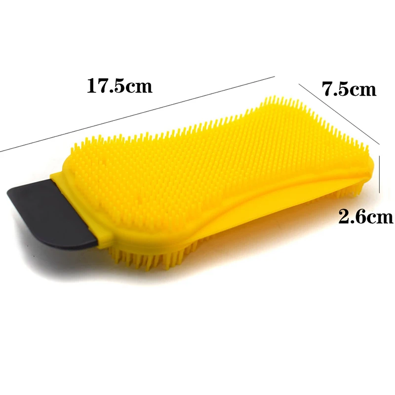 3 в 1 многофункциональная силиконовая щетка для мытья кухонной губки чаши