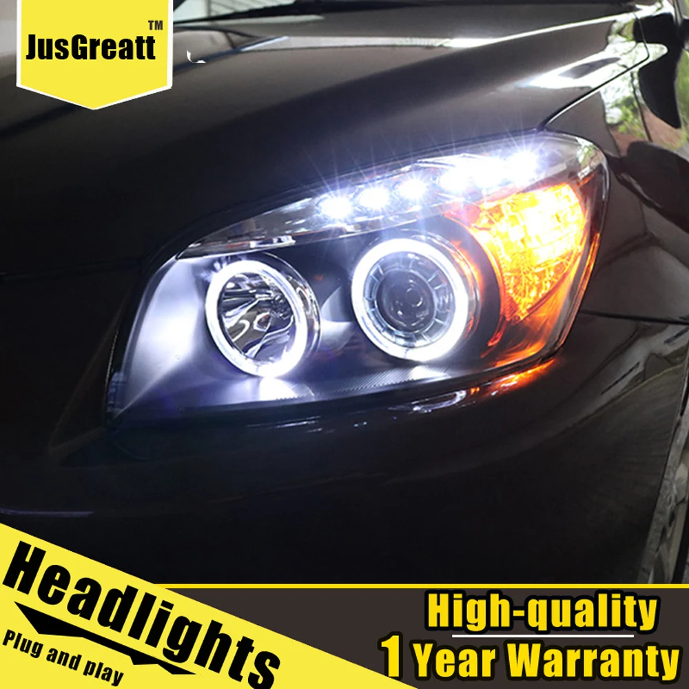 Пара для Toyota RAV4 светодиодный ные фары 2009 2015 HID Bi Xenon Beam противотуманные дневные