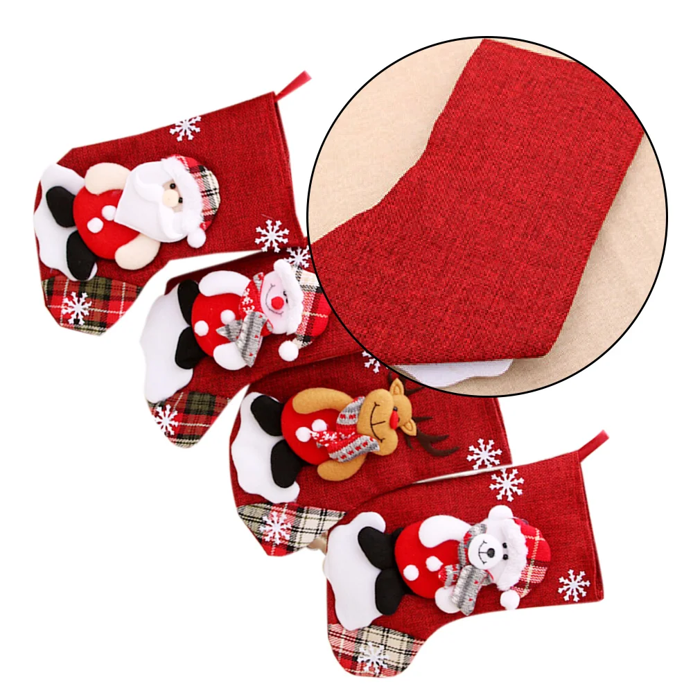 

Christmas Linen Socks Merry Christmas Decorations For Home Cristmas Ornaments Xmas New Year Decor Christmas Socks Supplies