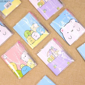 Мини-блокнот Sumikko Gurashi, карманный блокнот для записей, аниме, экшен-фигурка, записная книжка, Закладка, милые канцелярские принадлежности