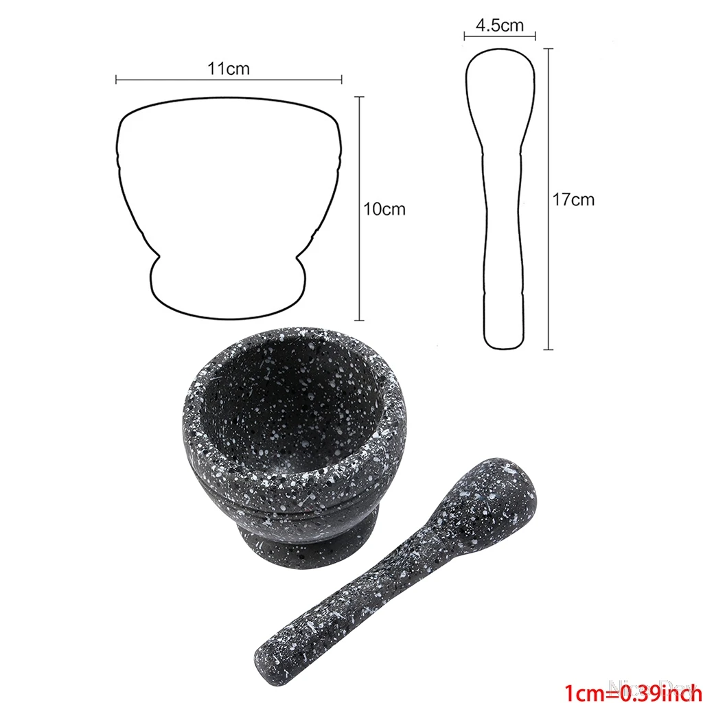 

Resin Mortar Pestle Tool Set 11cm Large Mortar Kitchen Herbs Spices Food Shreding Grinding Tool For DIY Sauce Making Mills My18