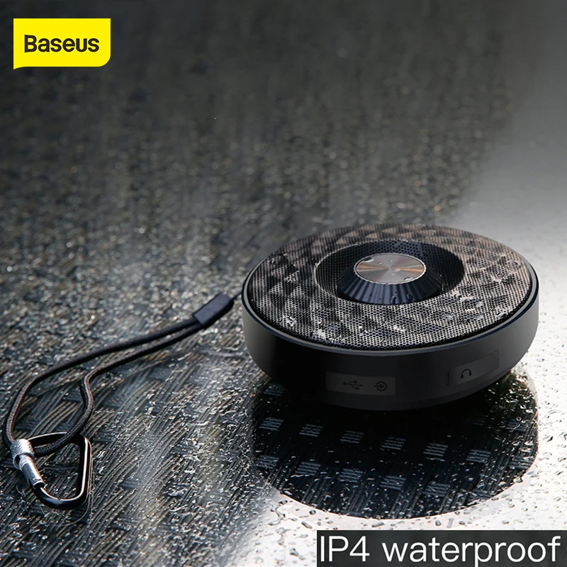 Портативный Bluetooth мини динамик Baseus водонепроницаемый бас звук спортивный
