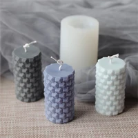 creative honeycomb cylinder silicone candle molds diy aromatherapy candle making mold chocolate cake decoration resin crafts