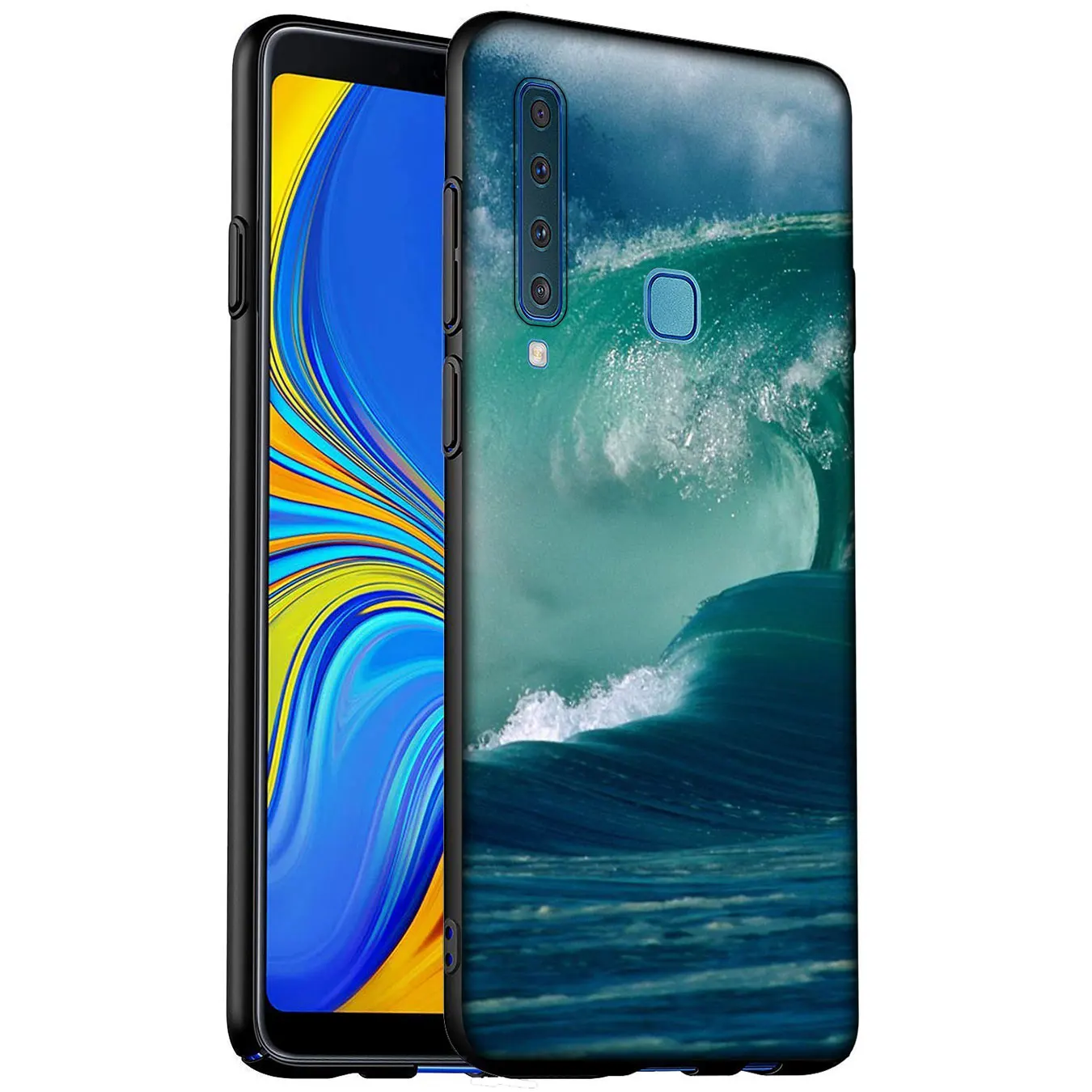Blue Sea Wave Custom Soft Phone Case for Samsung Galaxy A51 A71 A81 A91 A41 A21 A11 A01 A2 Core J8 J7 J4 J6 Plus Prime 2018 |