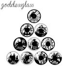 10 шт., круглые стеклянные кабошоны с плоским основанием для ожерелья, 12182025 мм