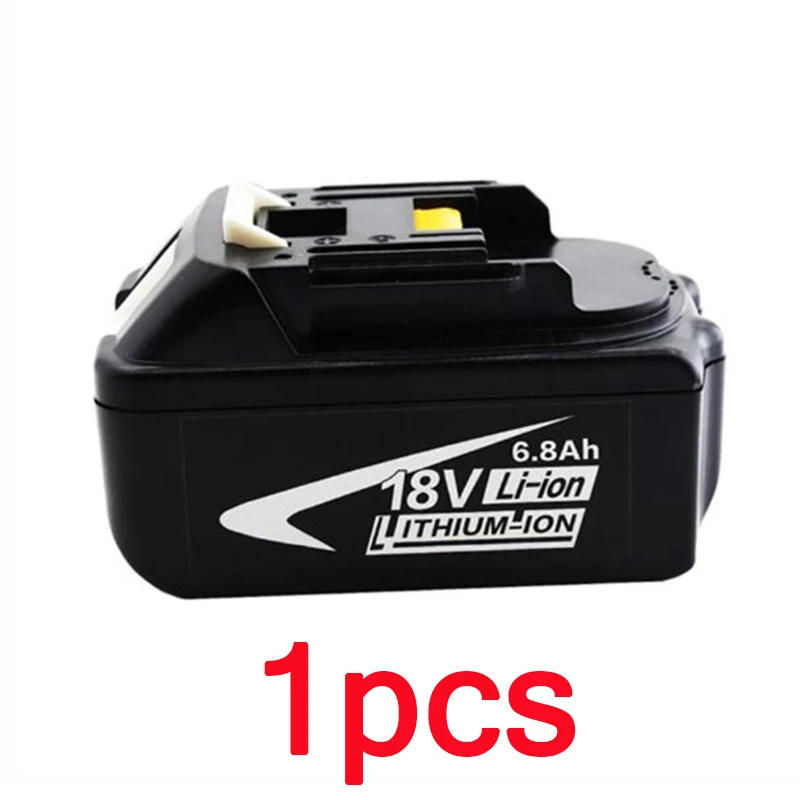 Золотой 18 в 6.8Ah 6800mAH перезаряжаемый аккумулятор w/светодиодный светильник для электроинструмента Makita ударный драйвер LXT400 BL1850 BL1845 TD251DZ - Цвет: Золотой