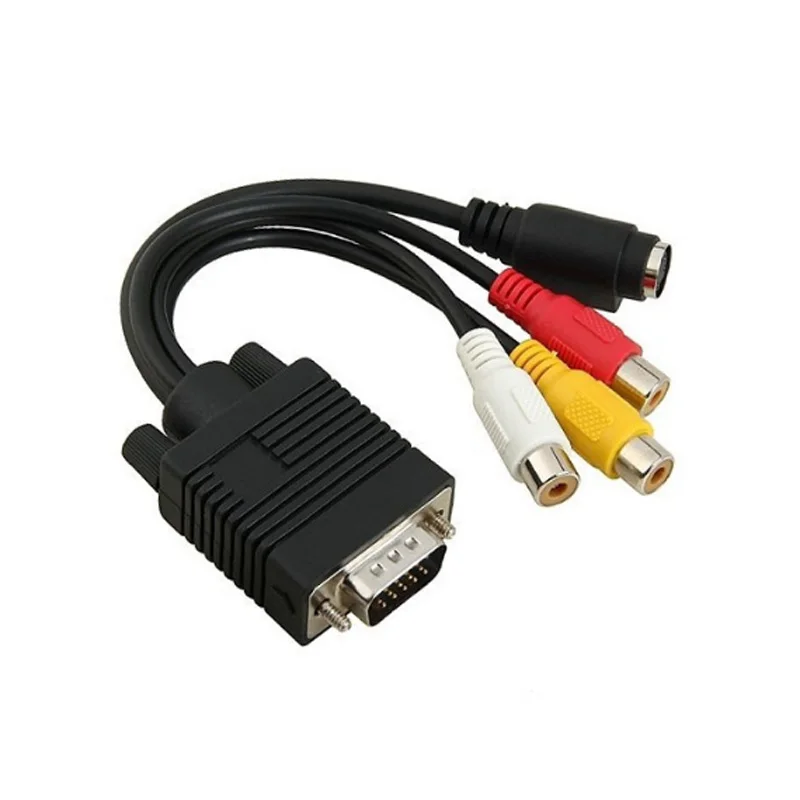 Композитный адаптер VGA в S Video 3 RCA AV TV Out кабель переходник для ПК и