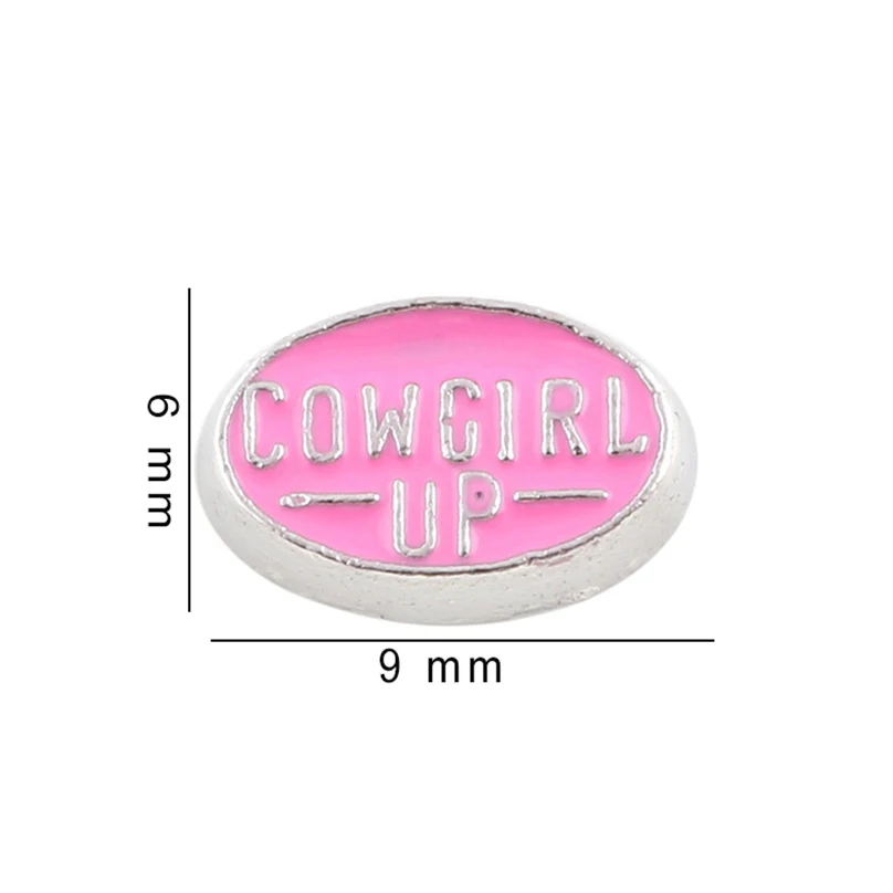 

20Pcs/lot Cow Girl Up Floating Charms Hand-made DIY for Glass Lockets