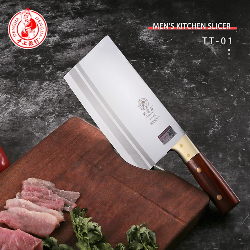 DENG нержавеющая сталь ручной работы кованый Многофункциональный кухонный нож для