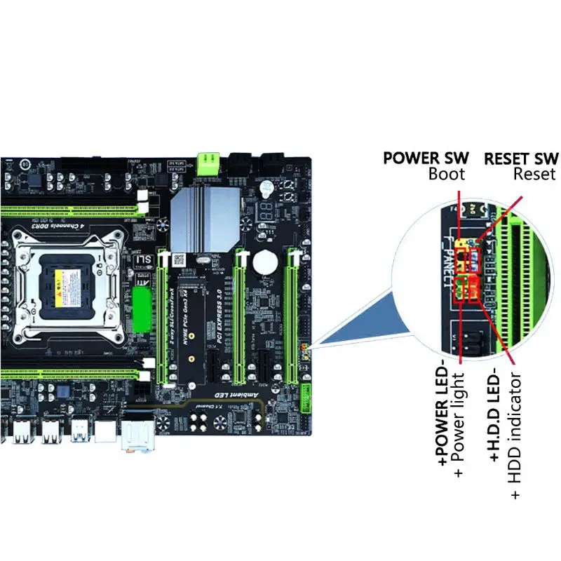 X79T LGA 2011 Процессор материнская плата компьютера DDR3 настольных ПК с 4 канала