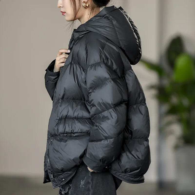 Winter New Literary style Ladies Down jacket 2022 Casual hooded white duck down Down Jacket Women lightweight Down jacket Female