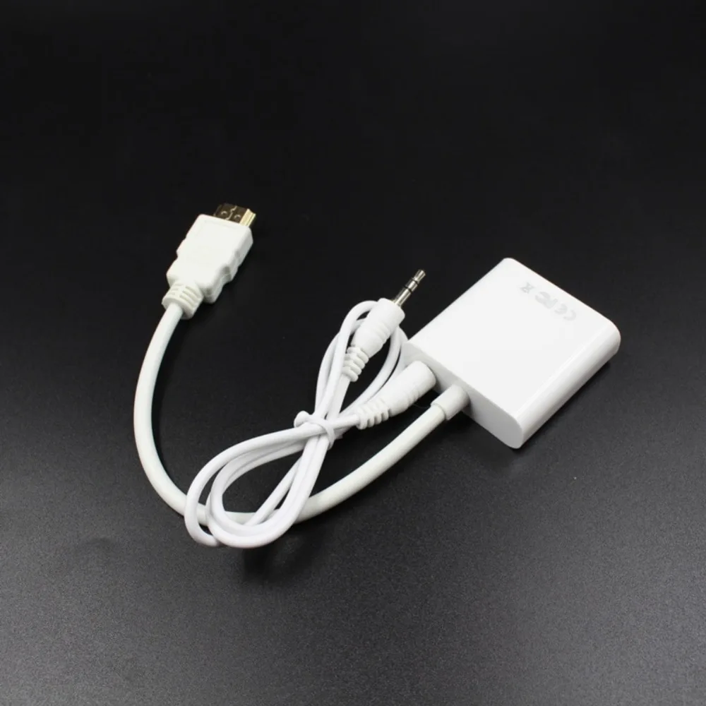 1080P адаптер hdmi-vga преобразователь цифро-аналоговый видео аудио штекер-переходник