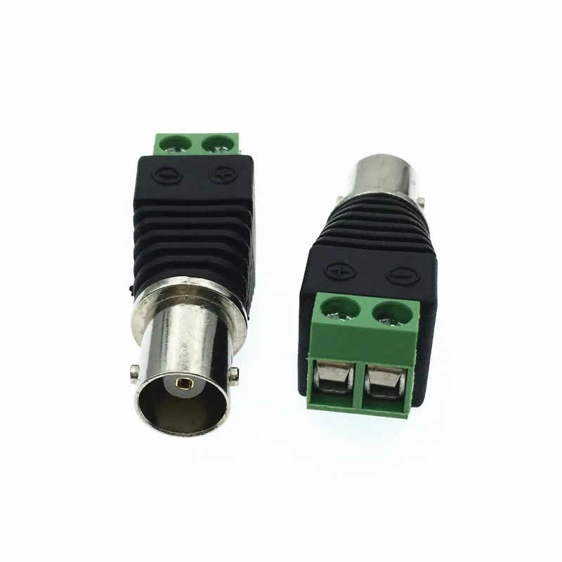 5 шт. CAT5 UTP BNC штекер/Женский коаксиальный Видео балун разъем Мощность адаптер CCTV