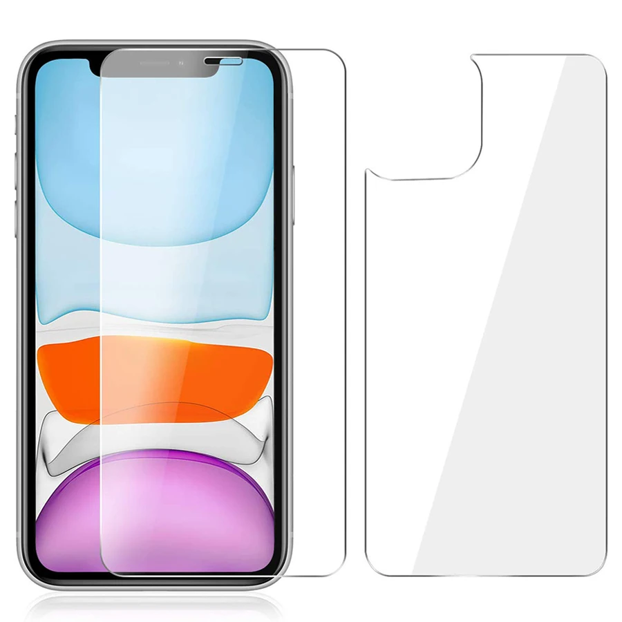 2 в 1 Передняя Задняя Защитная пленка для iPhone 11 Pro Max 3D задняя защитная из