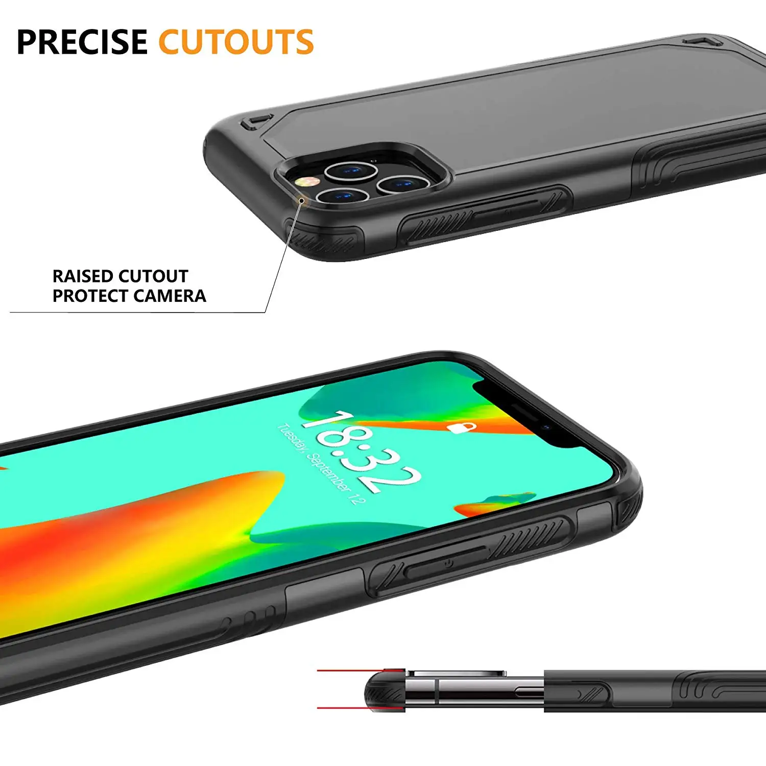 for iPhone 11 Pro Max 2019 Case Stylish Dual Layer Hard PC Back Full Body Protective Shockproof Slim Cover | Мобильные телефоны и
