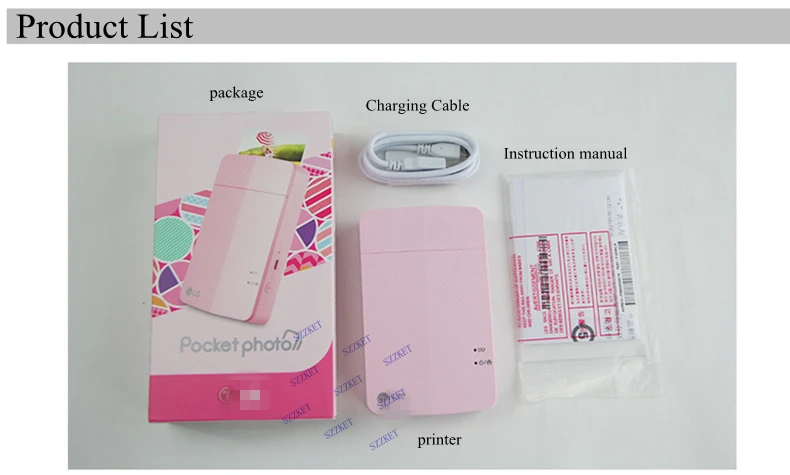 Карманный Bluetooth принтер PD251 карманный портативный цветной фотопринтер