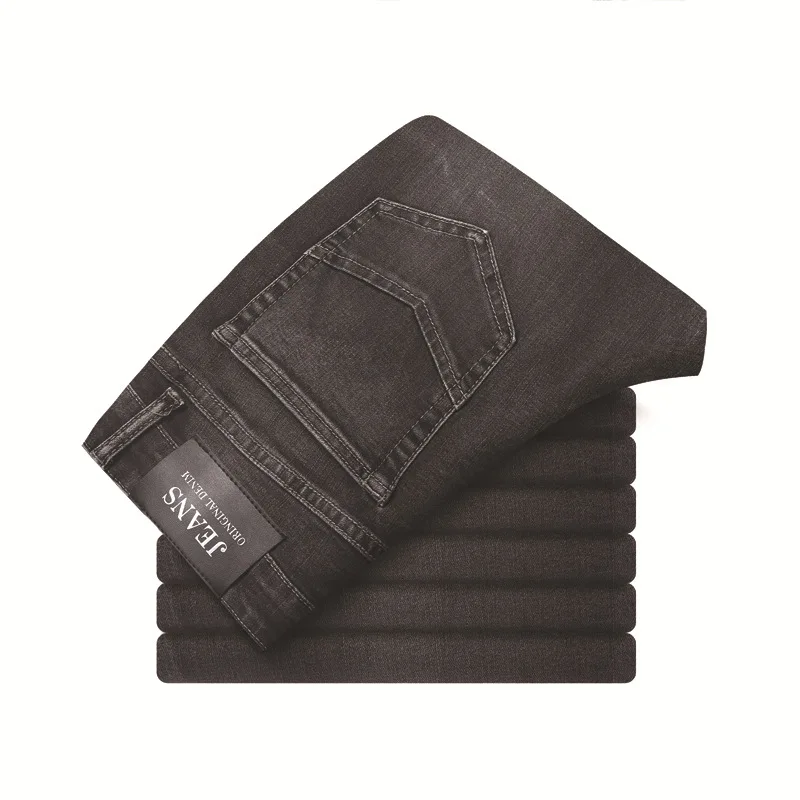 

Новые осенние серые мужские джинсы XJMIGO, облегающие эластичные модные деловые брюки CSMORLEE, Классические Стильные летние брюки, джинсы оверса...