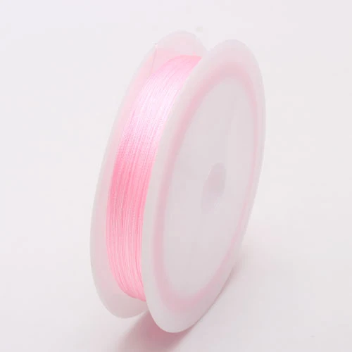 Pink 022 1roll/lot 0.3/0.5/0.7/1.0MM Mixed multicolor options Nylon Thread line/wire/rope choker earrings Bracelet necklace jewelry makin - Цвет: Pink 022