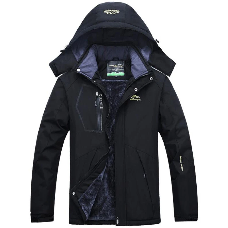 Мужская бархатная зимняя куртка ветрозащитная Водонепроницаемая теплая дышащая