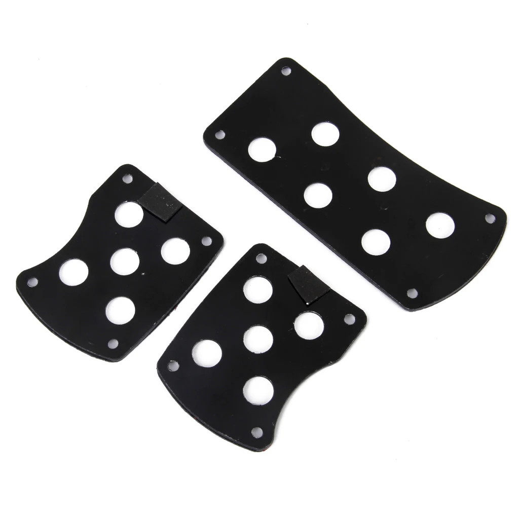 

Set Of 3Pcs Aluminium Non Slip Sport Manual Car Pedal Brake Pad Covers Kit