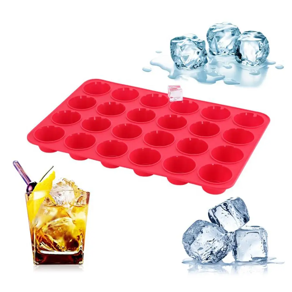 24 Сетки Силиконовый поднос для кубиков льда DIY форма пищевого класса