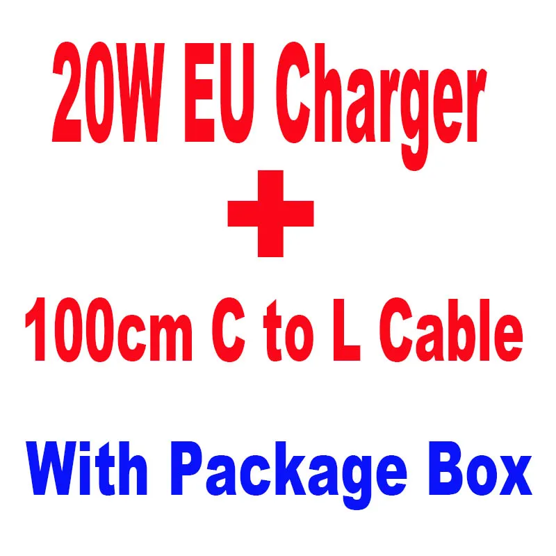 

10 sets 20W PD fast charger For iphone 12 Pro Max USB C C2L Adapter EU Travel charger QC3.0 for Apple 11 cables Charger with Box