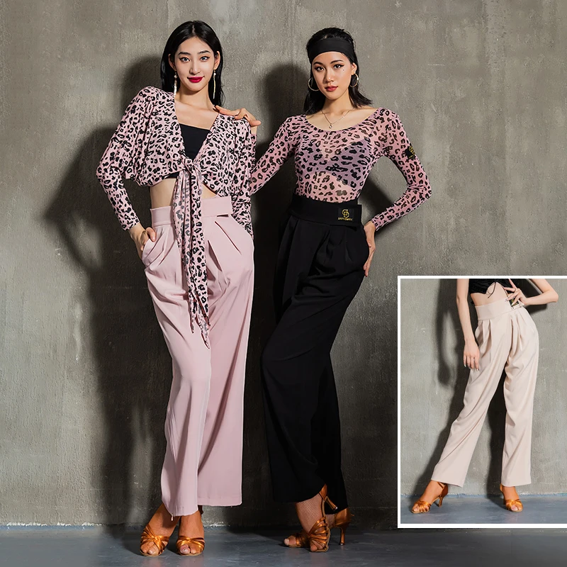 

Latin Dance Pants Female Adult Practice Clothing Rumba Dancing Training Legging Professional Samba Tango ChaCha Trousers DWY6166