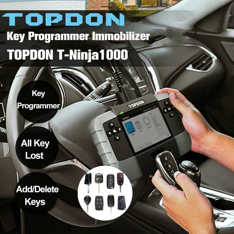 TOPDON T Ninja1000 ключ программист иммобилайзер все ключи потеряны для начального