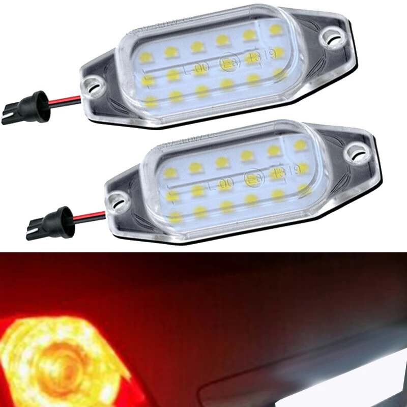 

2X Black& White LED License Plate Light for Toyota Prado LC120 Fj80 Land Cruiser Lexus LX450