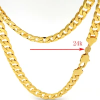 model men thick chunky chain 24 k stamp link carat solid yellow gold gf necklace 600 12 mm heavy