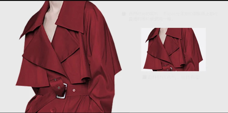 Тренчкот с отложным воротником женское Модное Длинное Свободное пальто весна 2020