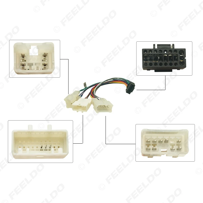 FEELDO 16P автомобильный Головной блок жгут проводов адаптер для Тойота OEM
