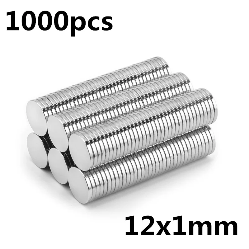 

1000pcs Rare Earth Magnets Diameter (specificati number:12 1 ) Small Round Magnets Fridge Permanent Neodymium Magnets