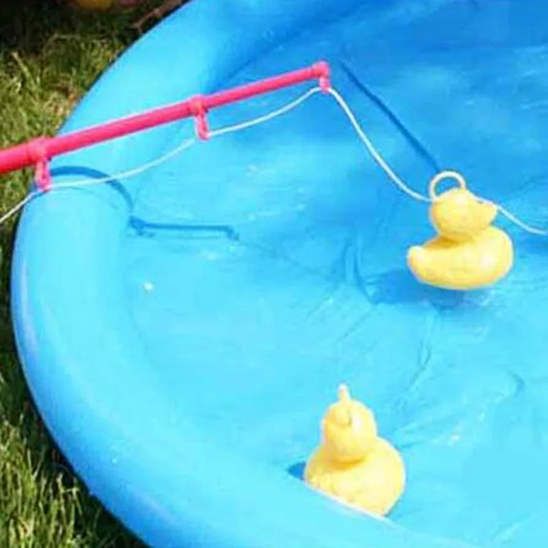 Утка рыбалка игра пруд бассейн с 5 утенок набор ребенок развивающие дошкольные