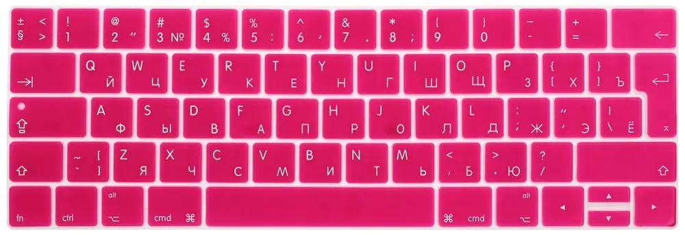Русская Защитная пленка для клавиатуры ЕС для Macbook Pro 13,3 A1706 A1989 и 15,4 дюймов A1707 A1990 с сенсорной панелью