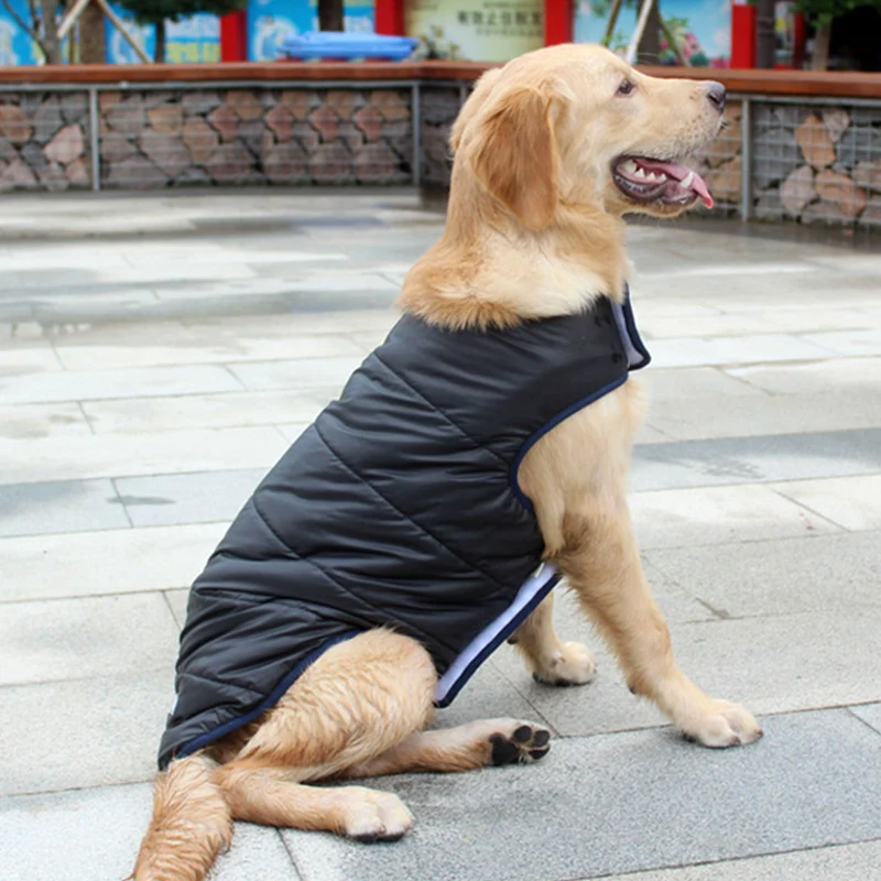 XS 5XL зимняя Двусторонняя Одежда для питомцев куртка маленьких больших собак