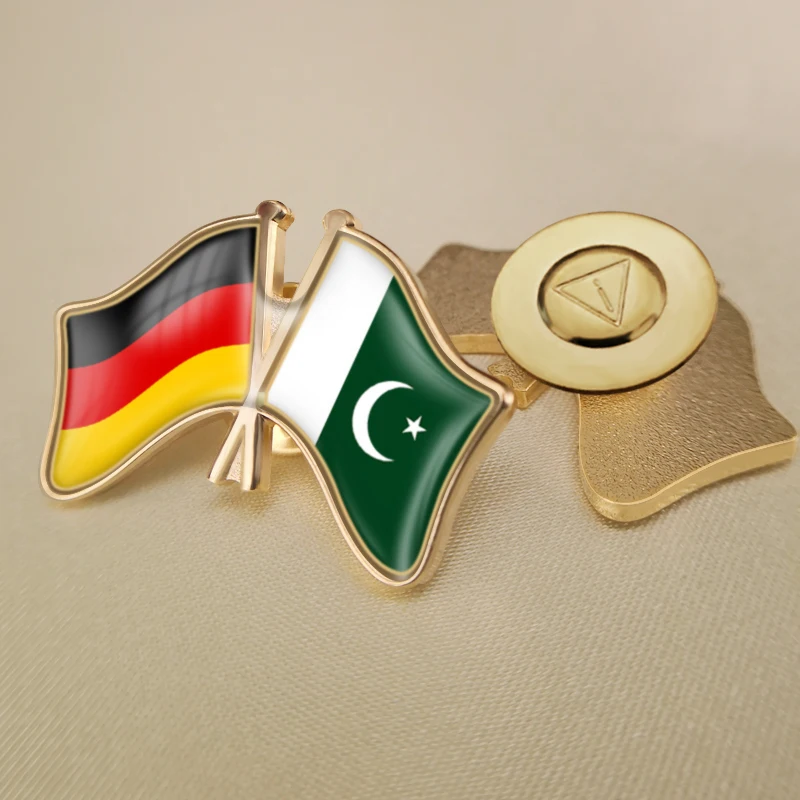 Германия и Пакистан перекрестные двойной флаг дружбы значков на булавке брошь