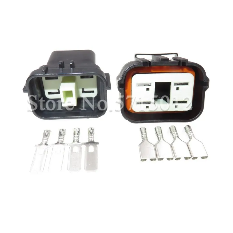 

4 Hole 344074-1 344080-1 Female Male Waterproof Plug Electrical Auto Connectors 6.3mm Wire Socket