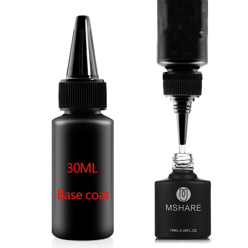base coat Mshare база и топ подкрепление гель долгое Уход за ногтями гель лак для ногтей крышка германия здоровья полимерного материала уф лак гель гель топ и база без липкого слоя липкий слой дегидратор лаки праймер для ногтей - Цвет: base coat