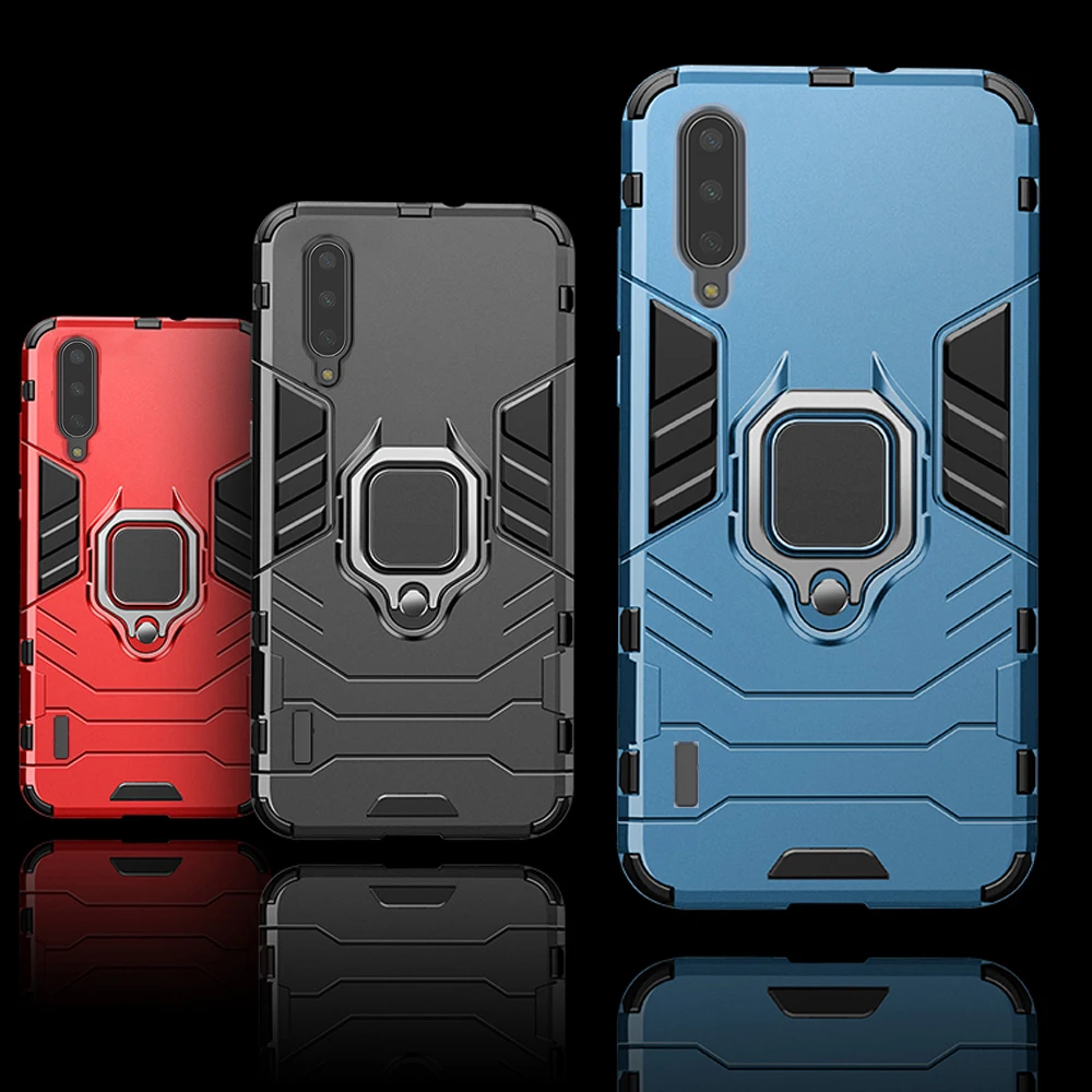 Для Xiaomi mi A3 Чехол Броня PC чехол палец кольцо держатель Телефон чехол для mi A 3/mi CC9 CC 9e чехол противоударный Бампер ТПУ обод оболочки