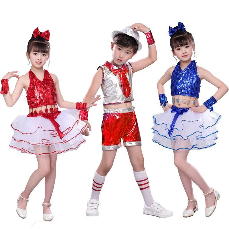 Детский костюм для джазовых танцев на новый год платье-пончо с блестками