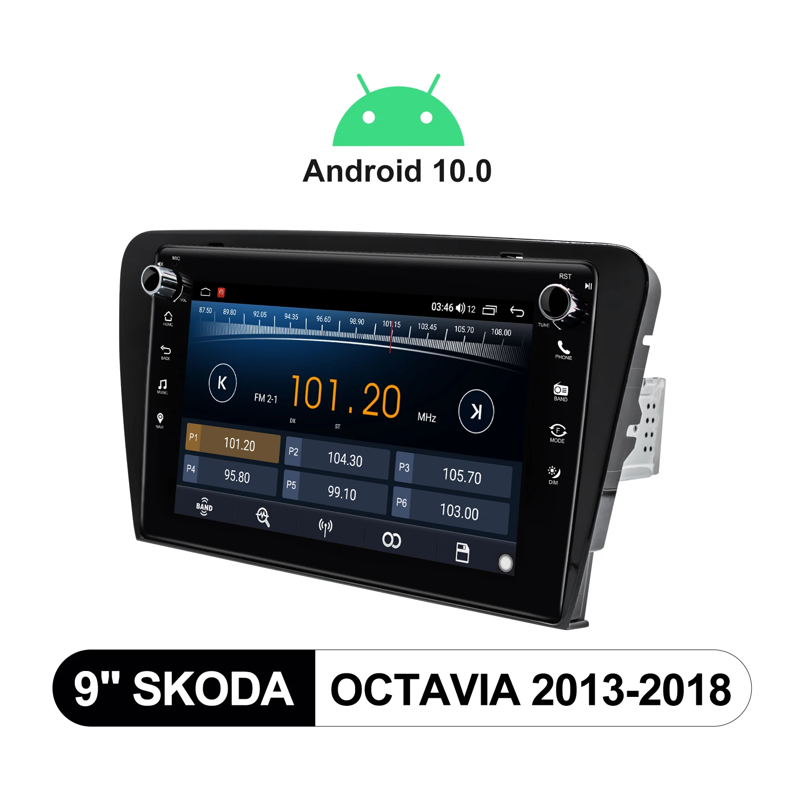 Автомагнитола 2DIN мультимедийный проигрыватель на Android 10 9 дюймов OBD2 для Volkswagen SKODA