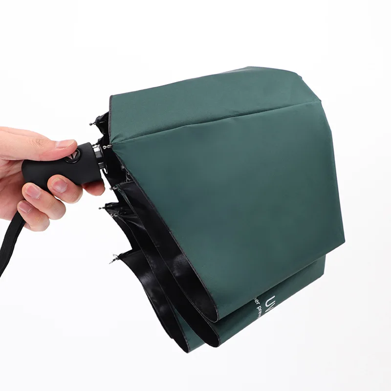 

Fully automatic folding umbrella, tri-folding umbrella, custom business sun and rain dual-use advertising umbrella