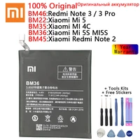 bm36 bm22 bm35 bm45 bm46 battery for xiao mi mi4c mi5s mi 5 4c 5s mi5 redmi note 2 3 pro replacement battery batterie free tools