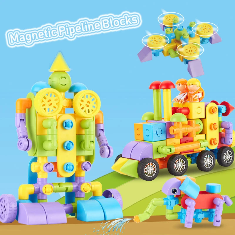 Магнитные блоки игрушки для детей магнитный дизайнерский Строительный набор