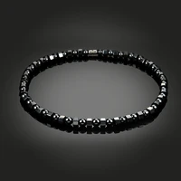 black hematite magnet buckle mens chocker strand necklace beads on the neck of stones chain jewelry 2020 jewelry accessories